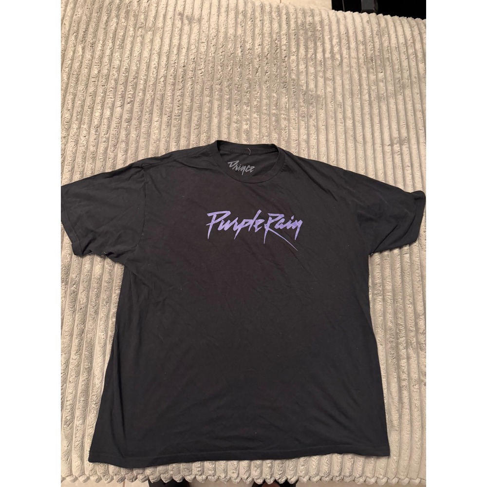 Prince Purple Rain Graphic T-Shirt Mens XXL Black Short Sleeve Music Tee